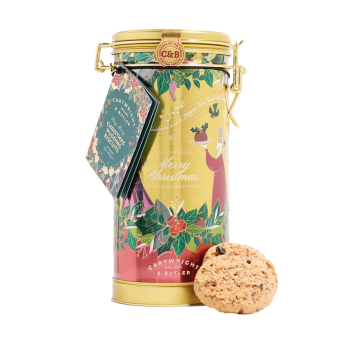 Cartwright & Butler Merry Christmas Pudding Biscuits in Musical Tin (200g)