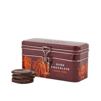 Cartwright & Butler Dark Chocolate Ginger Thins in Treasure Chest Tin (150g)