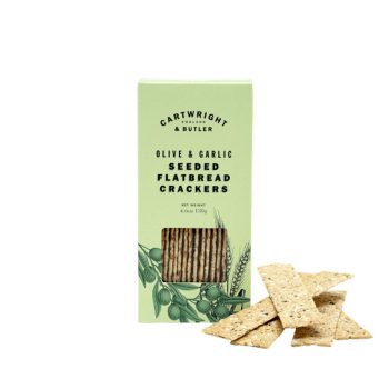 Cartwright & Butler Olive & Garlic Wheat Flatbread Crackers (130g)