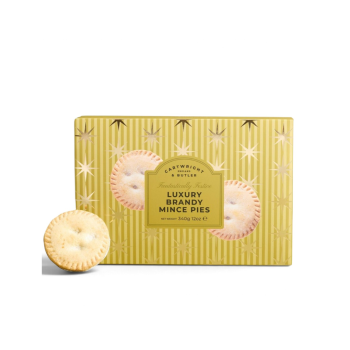 Cartwright & Butler Gold Christmas Luxury Brandy Mince Pies (340g)