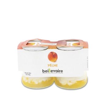 Beillevaire Peach Yogurt in Glass Jar (2x125g)