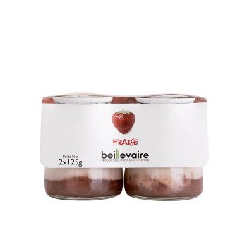 Beillevaire Strawberry Yogurt in Glass Jar (2x125g)