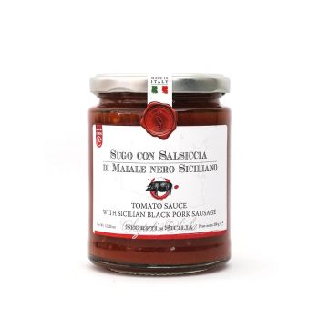 Frantoi Cutrera Tomato Sauce with Sicilian Black Pork Sausage (290g)