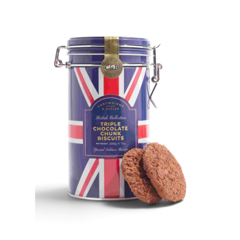 Cartwright & Butler Great British Collection Triple Chocolate Chunk Biscuits in Tin (200g)